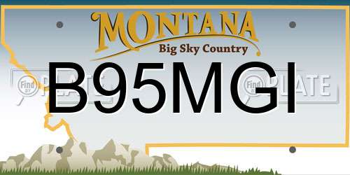 B95MGI Montana License Plate