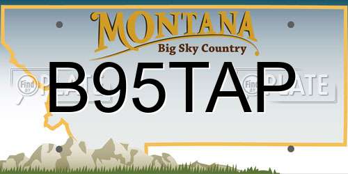 B95TAP Montana License Plate