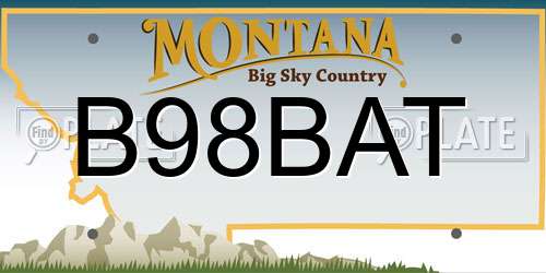 B98BAT Montana License Plate