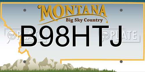 B98HTJ Montana License Plate