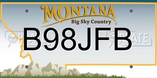 B98JFB Montana License Plate