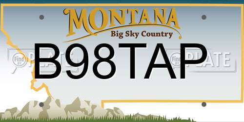 B98TAP Montana License Plate