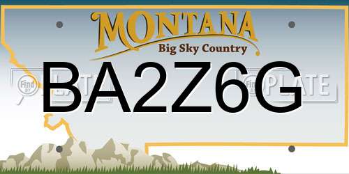 BA2Z6G Montana License Plate