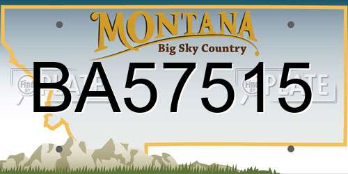 BA57515 Montana License Plate