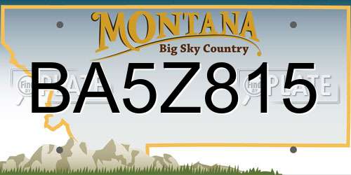 BA5Z815 Montana License Plate
