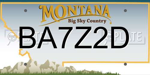 BA7Z2D Montana License Plate