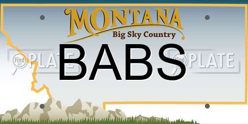 BABS Montana License Plate
