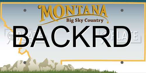 BACKRD Montana License Plate