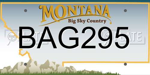 BAG295 Montana License Plate
