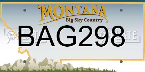 BAG298 Montana License Plate