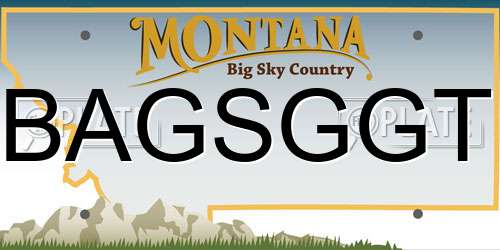 BAGSGGT Montana License Plate