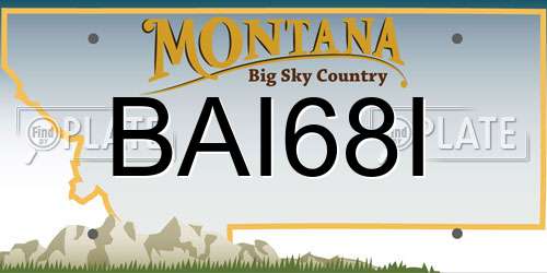 BAI68I Montana License Plate