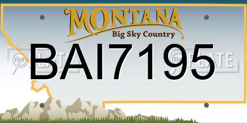 BAI7195 Montana License Plate