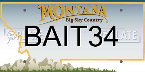 BAIT34 Montana License Plate