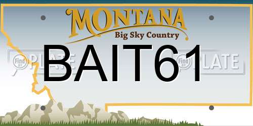 BAIT61 Montana License Plate