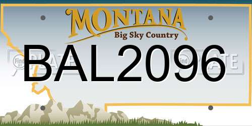 BAL2096 Montana License Plate