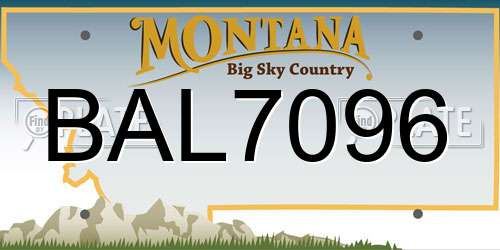 BAL7096 Montana License Plate