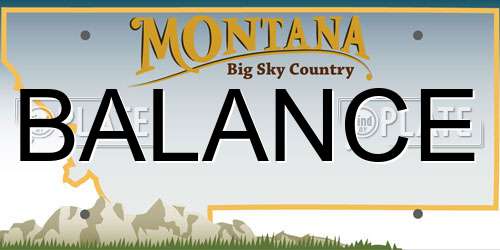 BALANCE Montana License Plate