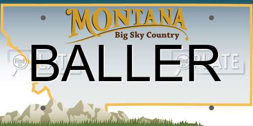 BALLER Montana License Plate