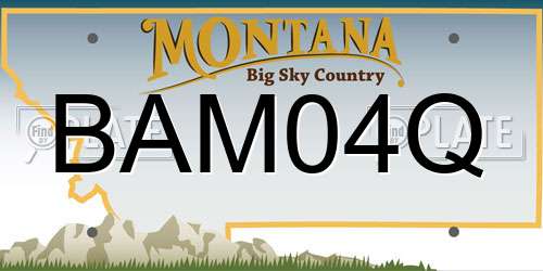 BAM04Q Montana License Plate