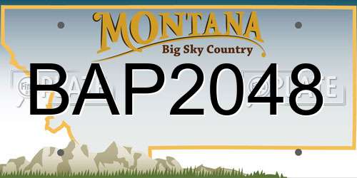 BAP2048 Montana License Plate