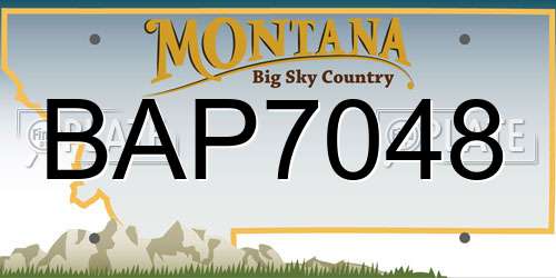 BAP7048 Montana License Plate