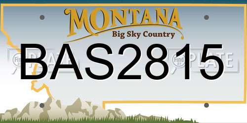 BAS2815 Montana License Plate
