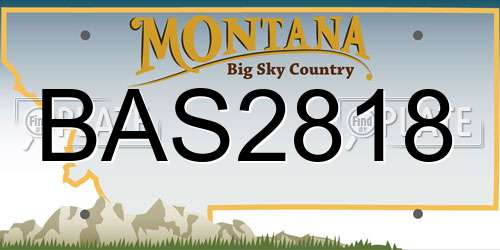 BAS2818 Montana License Plate