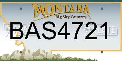 BAS4721 Montana License Plate