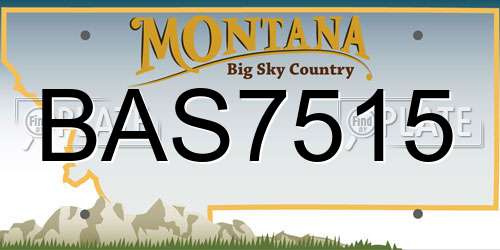 BAS7515 Montana License Plate