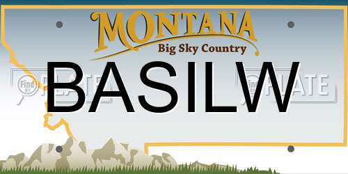 BASILW Montana License Plate