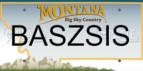 BASZSIS Montana License Plate