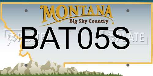 BAT05S Montana License Plate