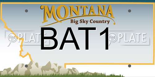 BAT1 Montana License Plate