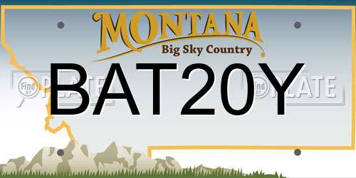 BAT20Y Montana License Plate