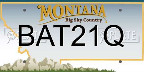 BAT21Q Montana License Plate