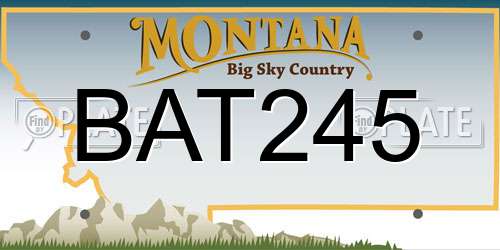 BAT245 Montana License Plate