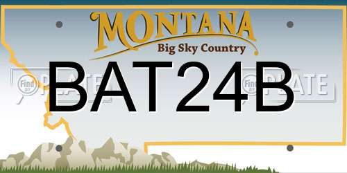 BAT24B Montana License Plate
