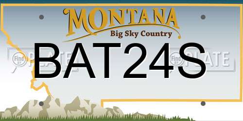 BAT24S Montana License Plate