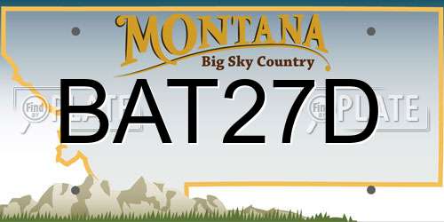 BAT27D Montana License Plate