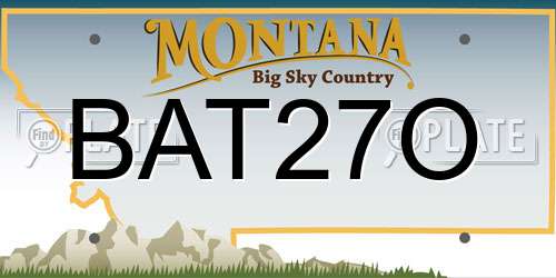 BAT27O Montana License Plate