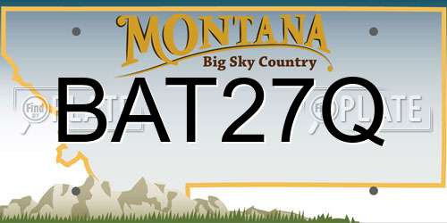 BAT27Q Montana License Plate