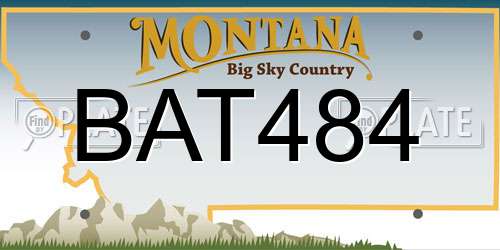 BAT484 Montana License Plate
