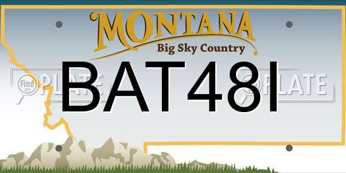 BAT48I Montana License Plate