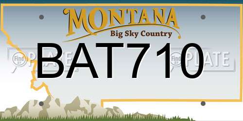 BAT710 Montana License Plate