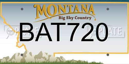 BAT720 Montana License Plate