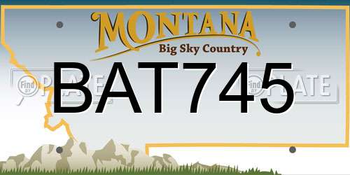 BAT745 Montana License Plate