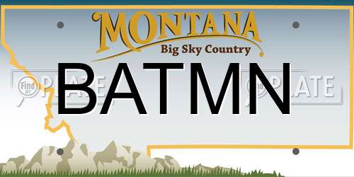 BATMN Montana License Plate