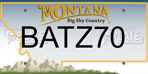 BATZ70 Montana License Plate