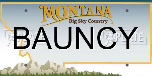 BAUNCY Montana License Plate